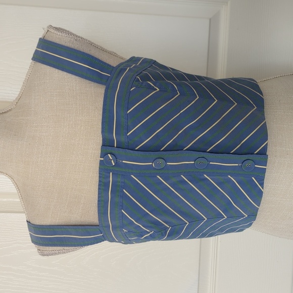 Veronica Beard Milton cropped striped poplin top - Picture 4 of 7